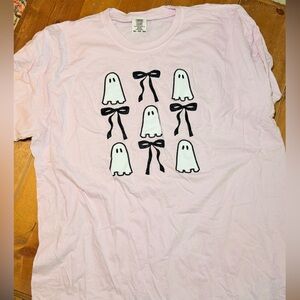 Comfort Colors Pink Ghost Tee